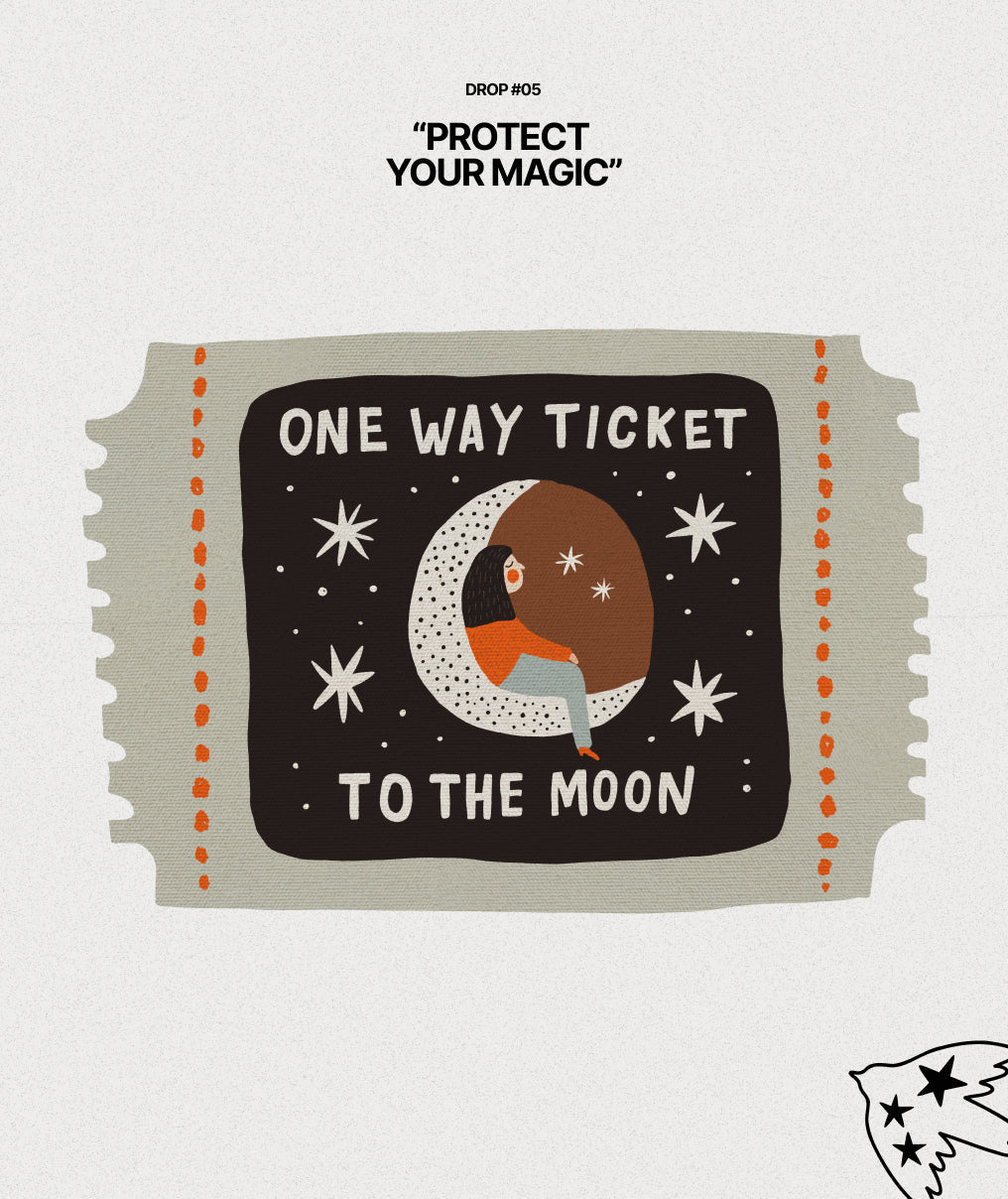 Oversized Long-Sleeve Shirt "One way ticket to the moon"