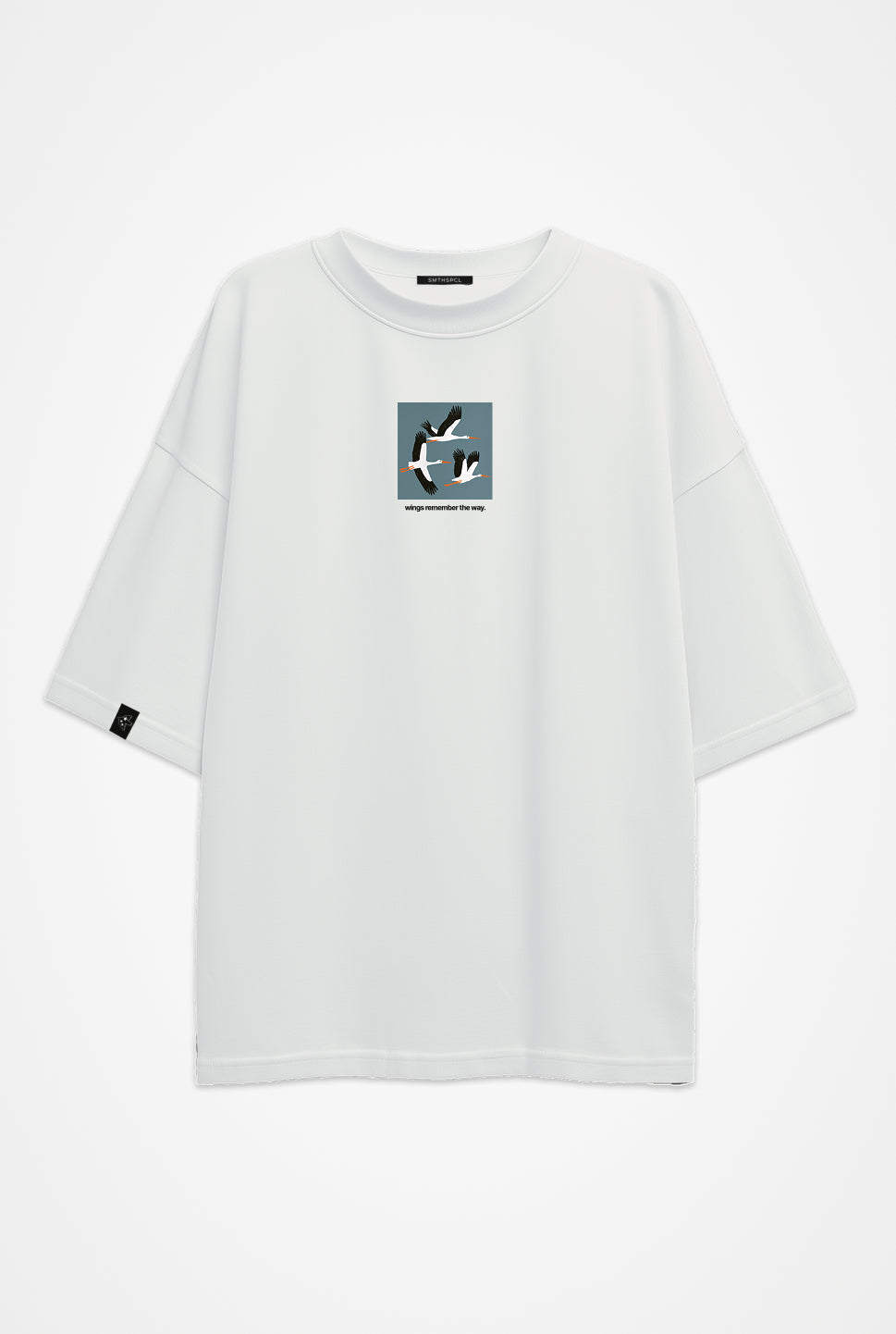 Oversized T-shirt "Wings remember the way"
