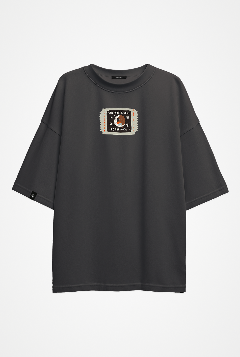 Oversized T-shirt "One way ticket to the moon"